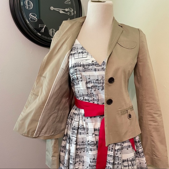 Banana Republic 00P Khaki Cotton Blazer - Picture 2 of 8